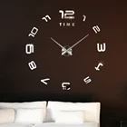 3D зеркальные настенные часы, современный дизайн, Акриловые кварцевые настенные часы сделай сам, наклейки, домашний декор, настенные часы, украшения для салона, дома 2021
