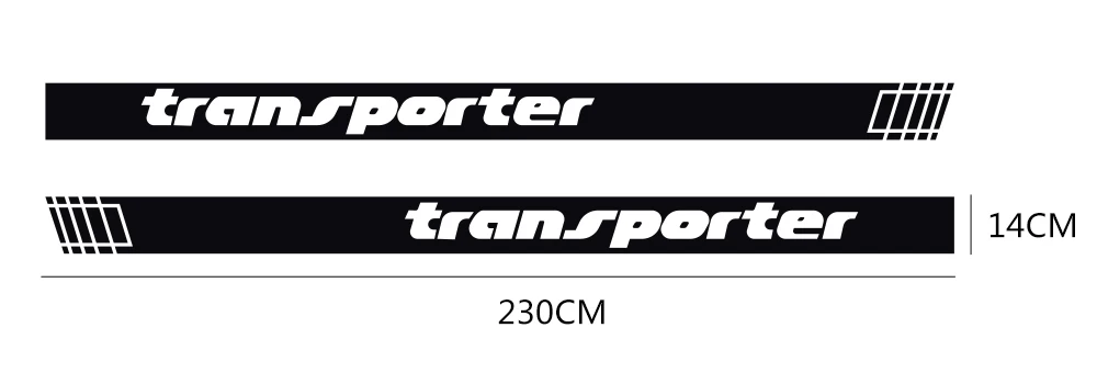 2Pcs Car Side Stripes Stickers Auto Vinyl Film Decoration Decals For Volkswagen Multivan T4 T5 T6 Styling Car Tuning Accessories