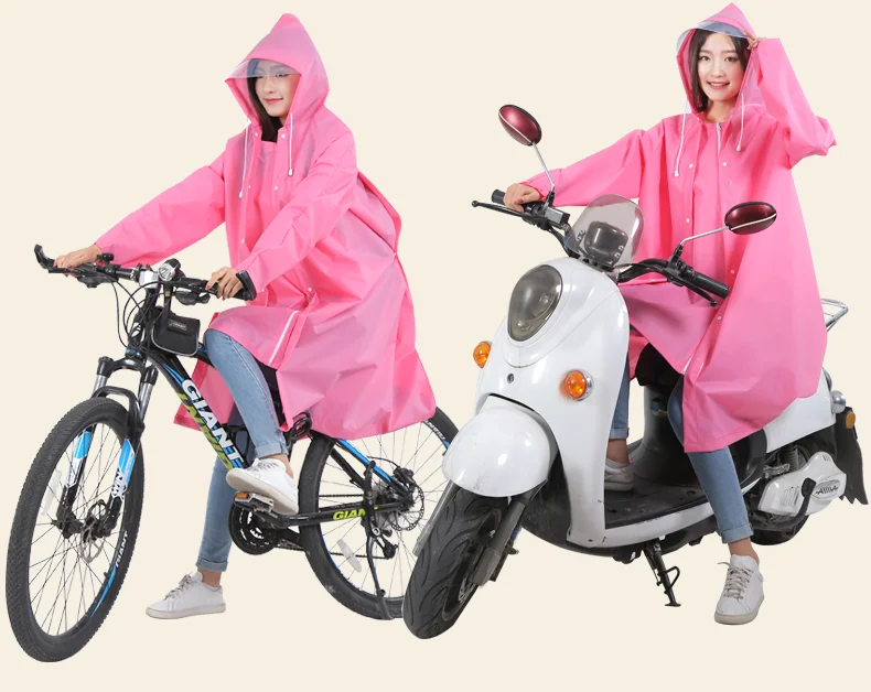 Водонепроницаемый плащ с капюшоном Портативный EVA многоразовый дождевик пончо