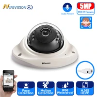 ninivision sony imx335 ip camera 5mp vandal proof waterproof outdoor dome camera internal audio remote access xmeye cloud h 265