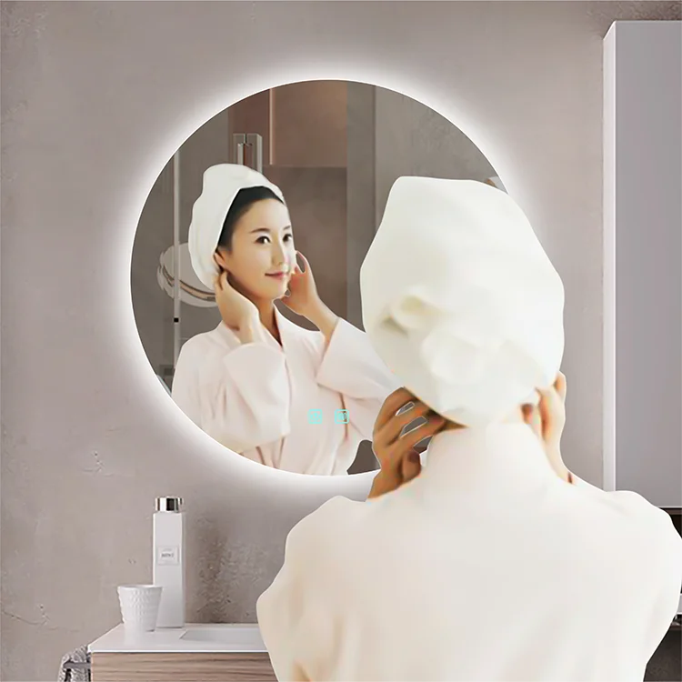 60 см круглосветодиодный светодиодное зеркало для ванной комнаты с сенсорным