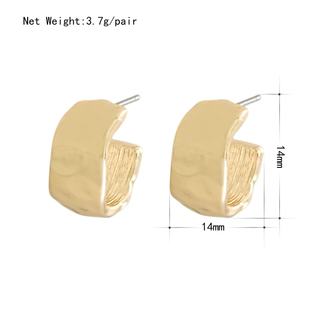 

Gold Color Abstract Irregular Hoop Earrings For Women Geometric Earrings Statement Personality Earring Wholesale