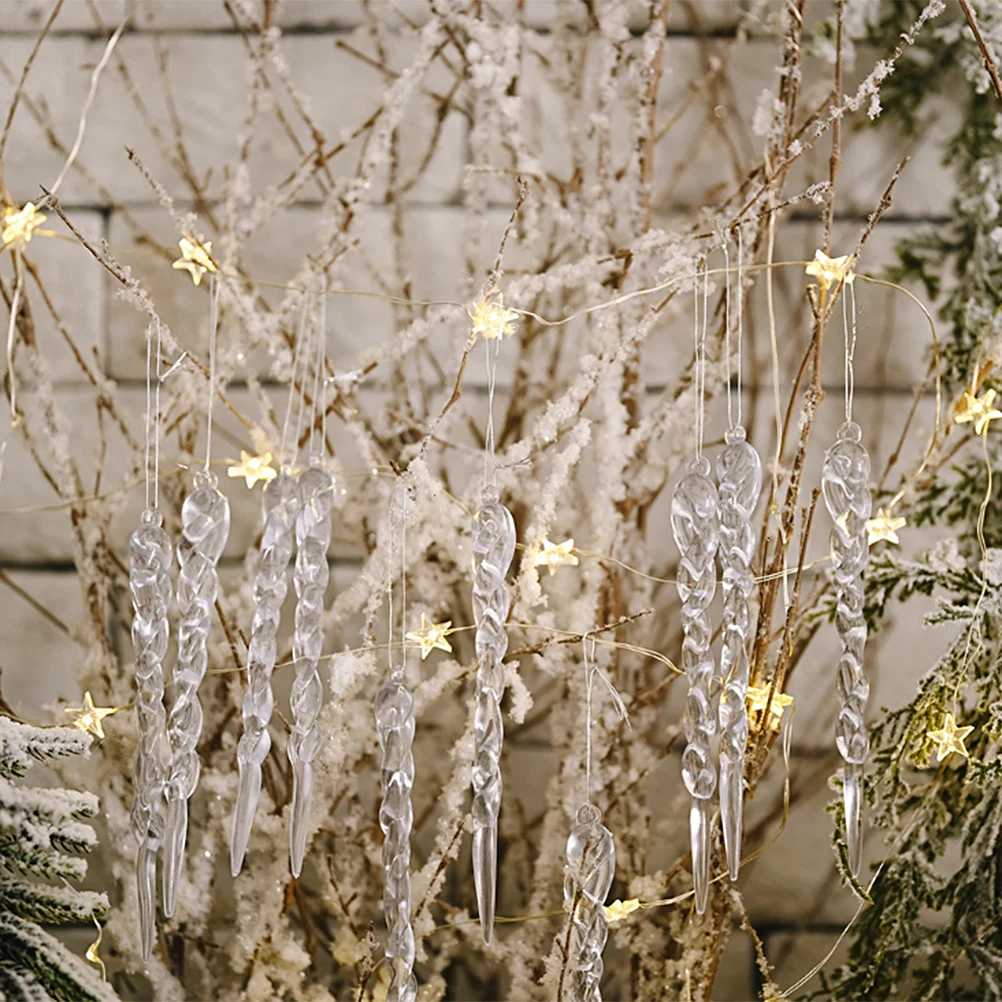 12 шт. имитация ледяной рождественской елки подвесное украшение поддельная