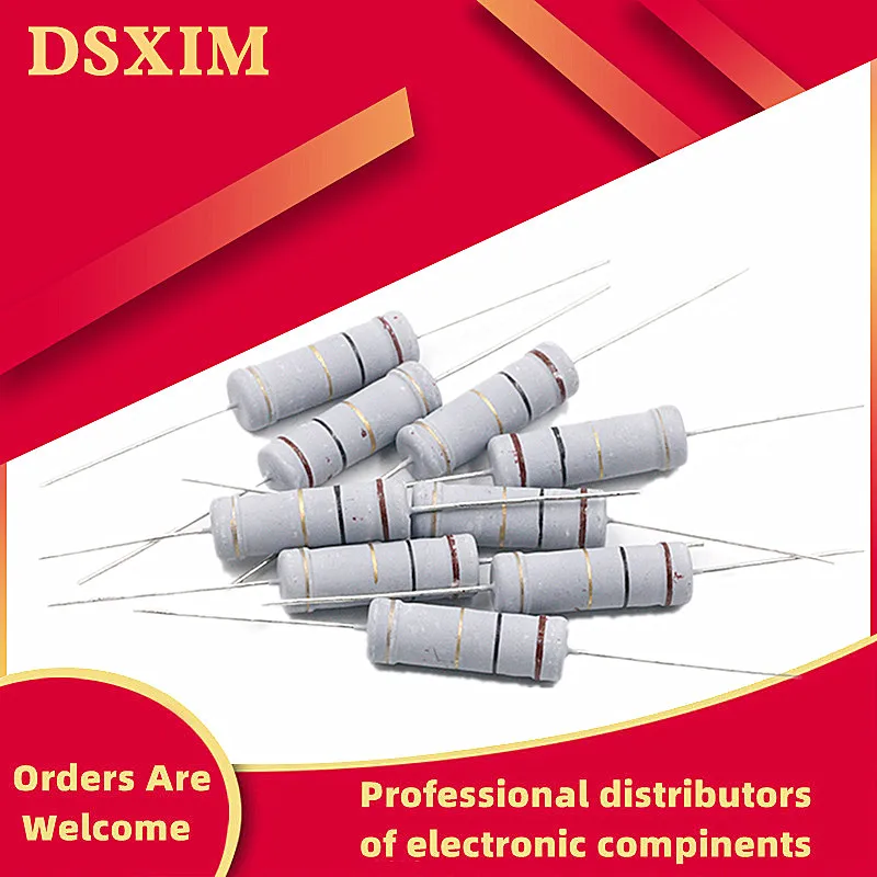 10pcs 5W Carbon Film resistor 5% 1R ~ 1M 2.2R 10R 22R 47R 51R 100R 150R 470R 1K 4.7K 10K 47K 1 2.2 10 22 47 51 100 150 470 Ohm |