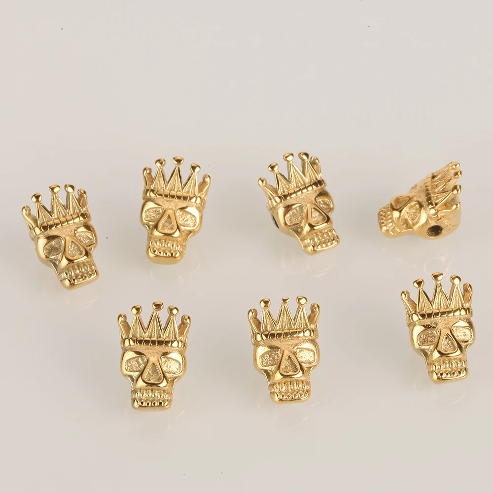 Бусины в виде черепа для изготовления ювелирных изделий разделительные бусины