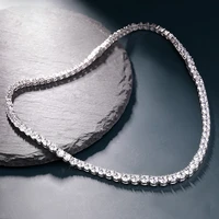 tennis 3456mm lab diamond cz necklace white gold filled party wedding chain necklace for women men rock hiphop jewelry gift