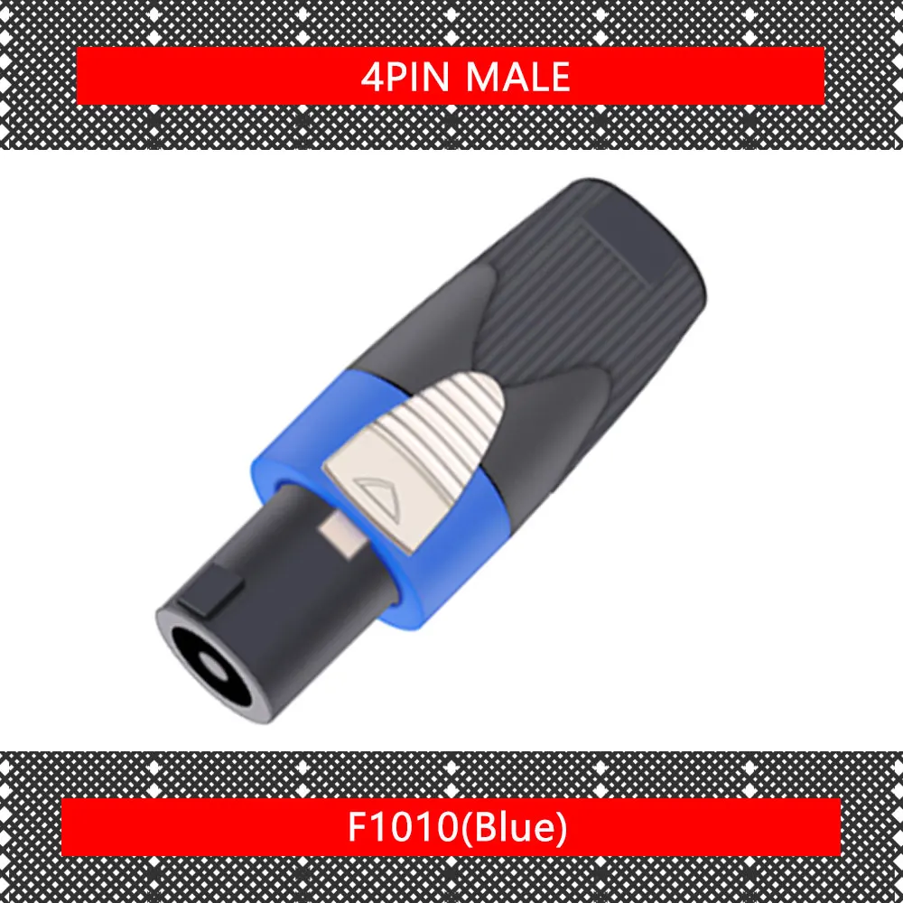 

R F1010 разъем Powercon NL4FX Speakon 4-полюсный красный и синий