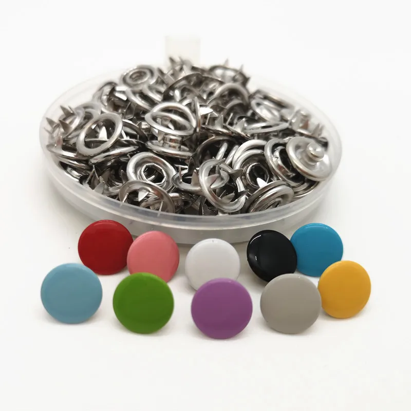 Зубчатые кнопки 10 мм крепежные пресс гвоздик металлическая медь Экологичная для