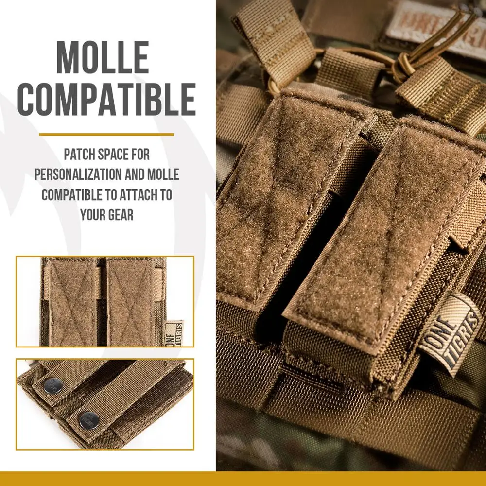 OneTigris тактическая двойная сумка для пистолета ручная GLOCK M1911 92F 40 мм гранат и т.