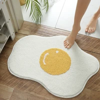 poached egg shape floor mats non slip kitchen bathroom doormat balcony carpet funny entrance carpet area rugs chidren doormats