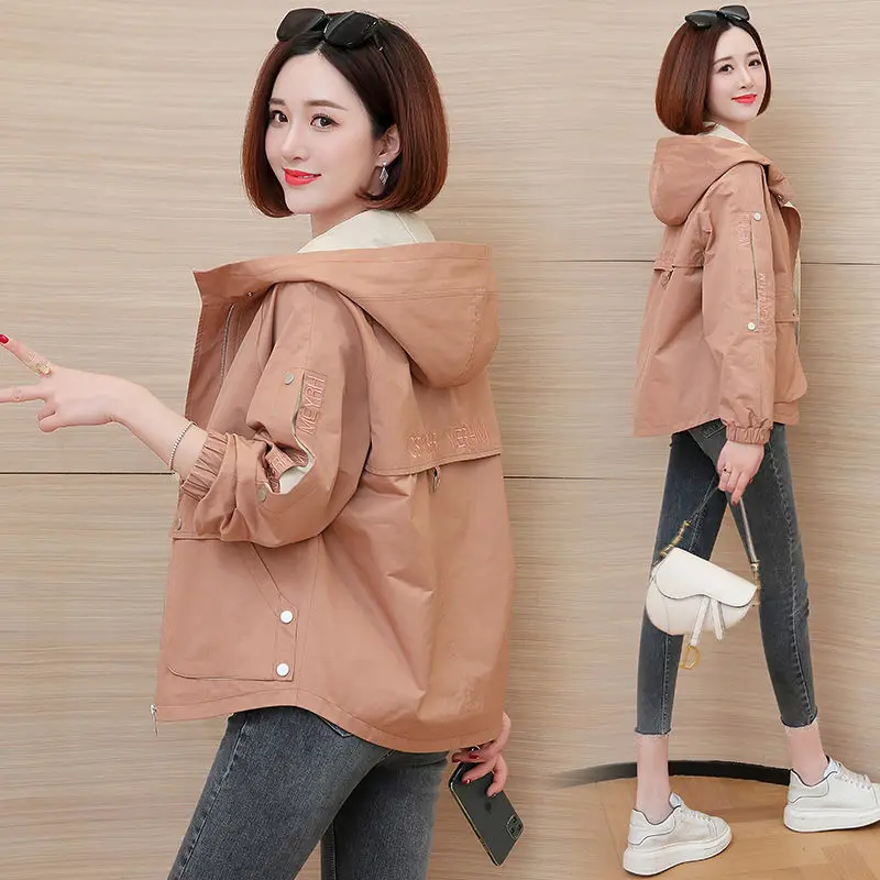 

Female Casual All-match Embroidery Jacket Women's Windbreaker Korean Fashion Loose Clothing Short Work Jacket Autumn Winter New