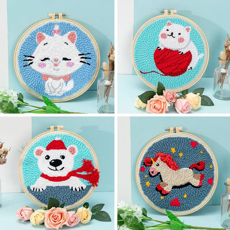 Набор для вышивания с милыми животными крестиком начинающих модное украшение