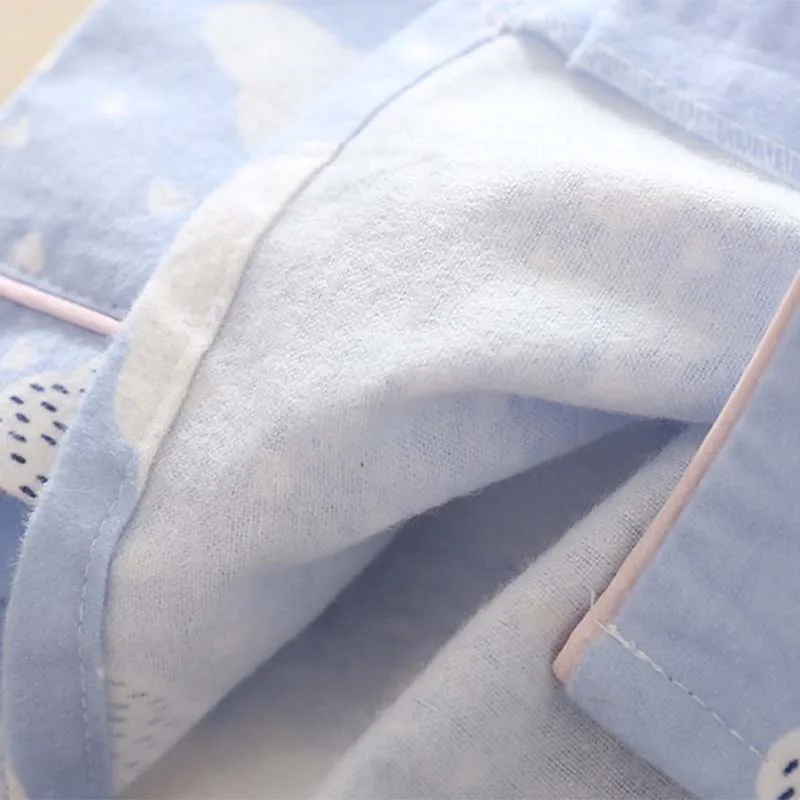 

Full Cotton Ladies Pajamas Set Simple Style Cartoon Cloud Printed 2019 Autumn And Spring 2Pcs Sleepwear Homewear Casual Wear