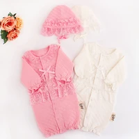 newborn baby girls clothes infant bebe winter thicken lace rompershat long sleeved princess style jumpsuit clothes 0 9m