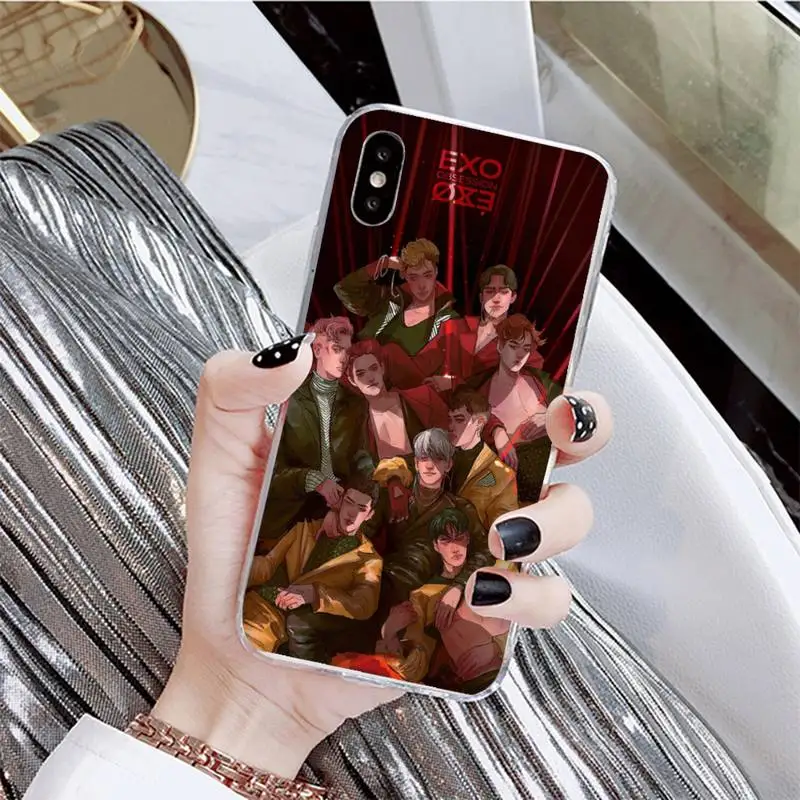 

YNDFCNB exo Phone Case For iPhone X XS MAX 6 6s 7 7plus 8 8Plus 5 5S se 2020 XR 12 11 pro max case