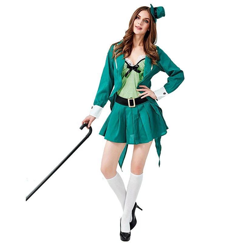 Для взрослых женская пижама клевера символа Дня Святого Патрика джемпер костюм