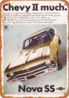 Металлическая жестяная вывеска, 1968 Chevy Nova SS, винтажный настенный плакат, мужская пещера, декоративный знак, домашний Декор для дома и улицы, день рождения