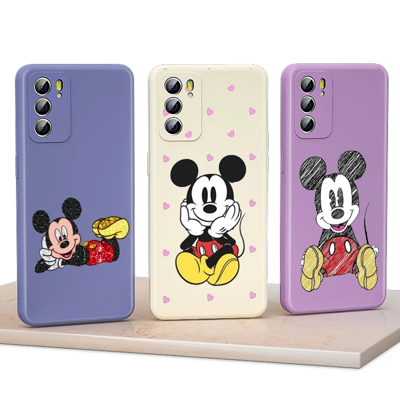 

For Huawei Nova 8 8i 8SE 7SE 7 6SE 7i 6SE 6 5i 5 5T 5Z Pro 4E 4 3i 3 Phone Case Disney Mickey Minnie Liquid Silicone Soft