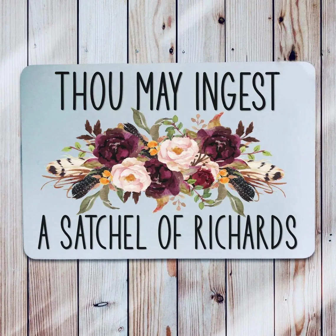 Забавная металлическая надпись &quotты и дела&quot самая маленькая сумка с цветочным