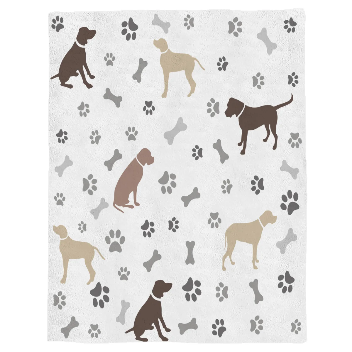 Собака собака лапа принт кость живопись искусство простой силуэт коралловый