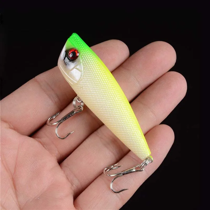 Морская рыболовная приманка острые Крючки большой Поппер воблеры 6 см 7 г верхняя