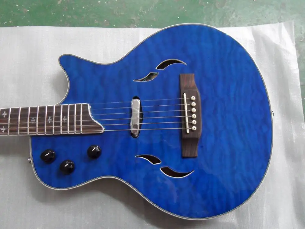 Free Shipping New T5 Model electric Guitar In Blue Burst 130315 |