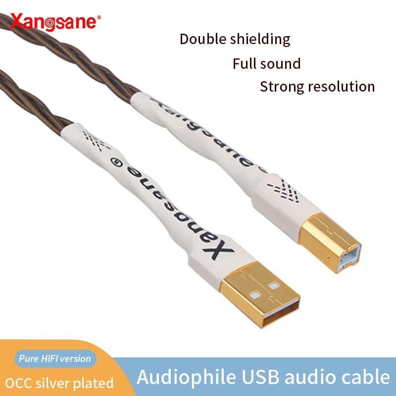 Xangsane монокристаллическая медь (occ) посеребренный USB аудио кабель A B2.0 dac