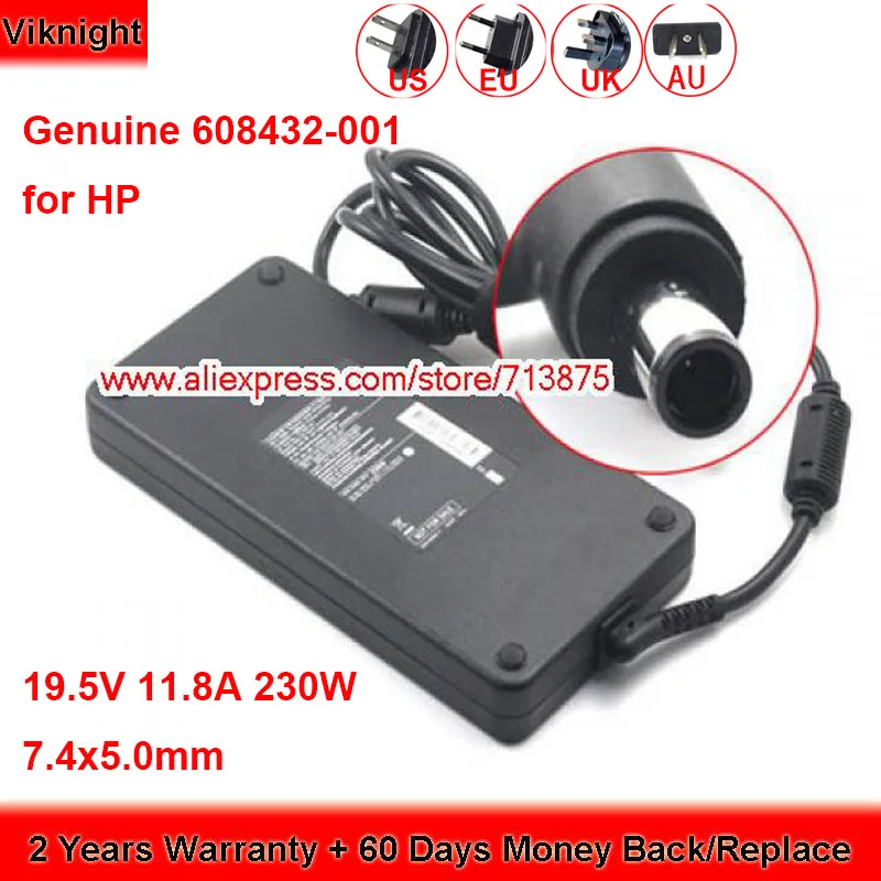 

Genuine 608432-001 19.5V 11.8A 230W Slim Adapter for HP 6450B ELITEBOOK 8540W 8560W 8440W 8560P 6930P 817911-001 811593-001