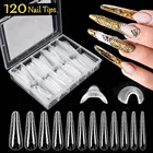 120 шт., накладные ногти с эффектом миндаля