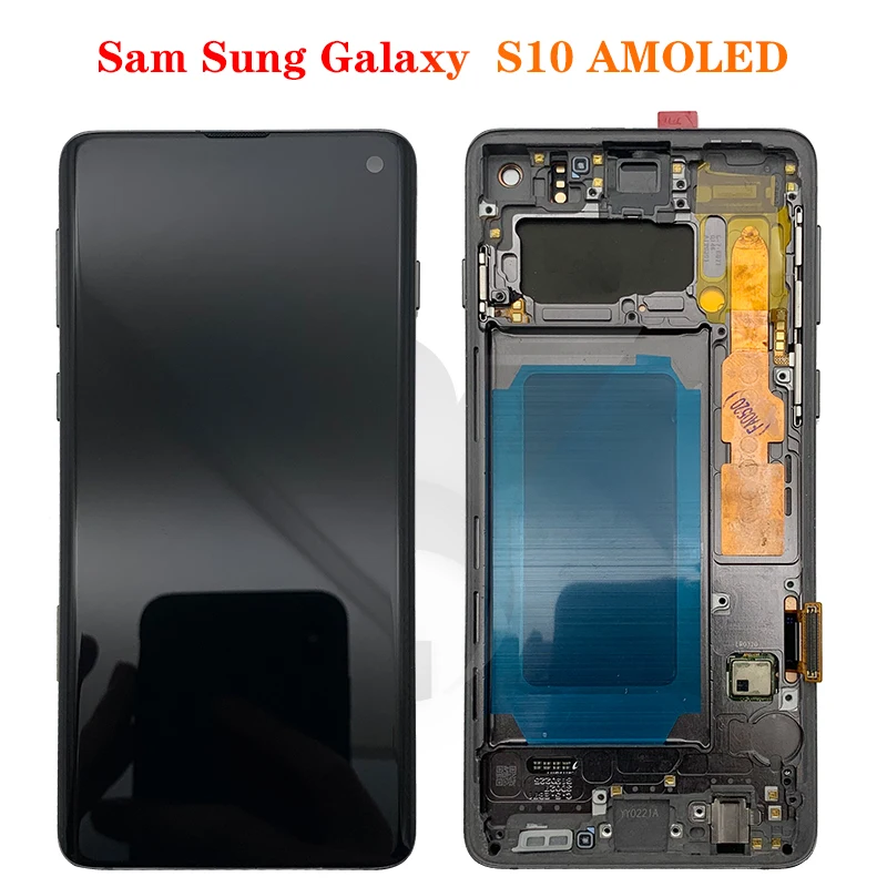 Оригинальный 6 4 'SUPER AMOLED ЖК дисплей для Samsung Galaxy S10 LCD G973F/DS G973U G973 SM сенсорный экран