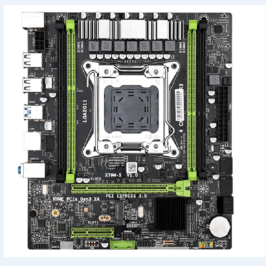 Чипсет JSFFFL X79 Placa base con LGA2011 combos Xeon E5 2689 CPU 4 Uds x 8 ГБ = 32 Гб de memoria DDR3 ECC|Материнские