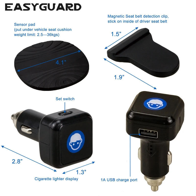 EASYGUARD детское сиденье Сигнализация напоминание автомобильное сигнализация
