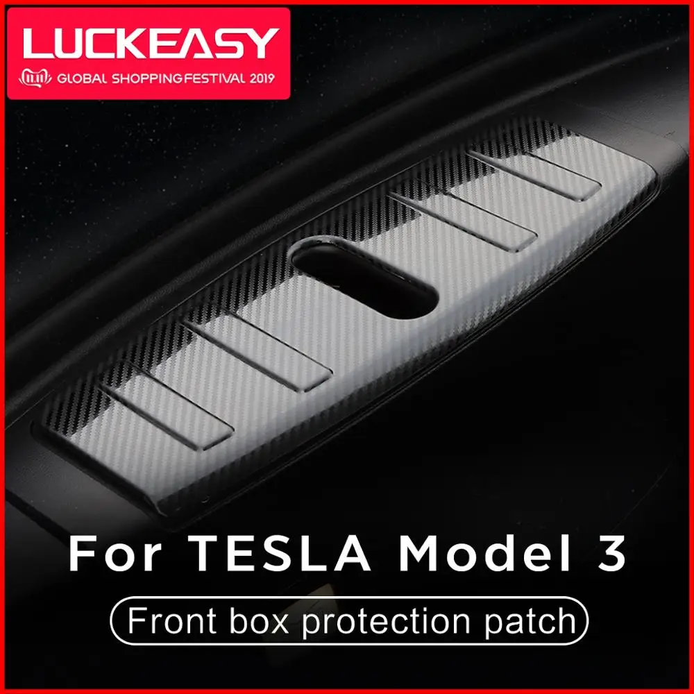 LUCKEASY Передняя Коробка багажника двигателя багажная панель бампера для Tesla модель 3- на заказ Передняя Коробка защитная накладка