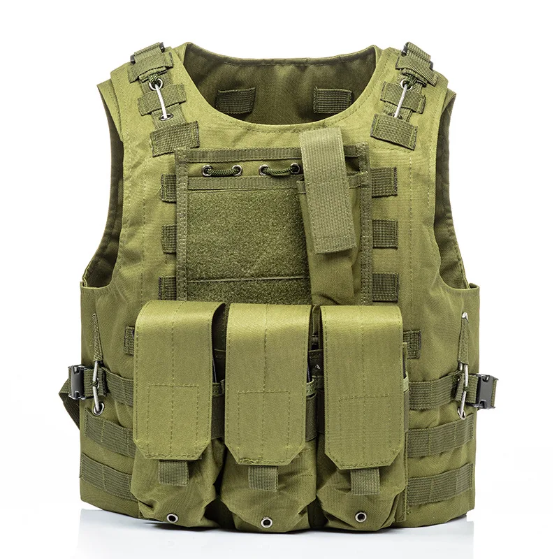 Тактический жилет CS PUBG игровой жилет штурмовой Molle военный жилет открытый многофункциональный облегченное оборудование охотничье снаряжение - Цвет: Army Green