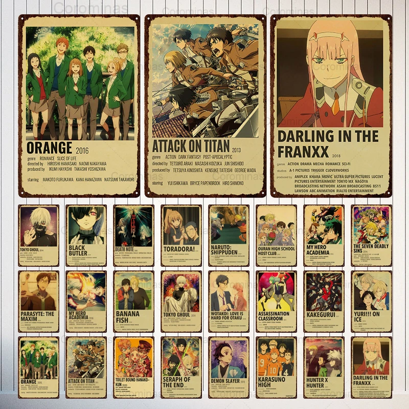 Классический металлический жестяной знак из аниме тетрадь смерти Токио чол мой