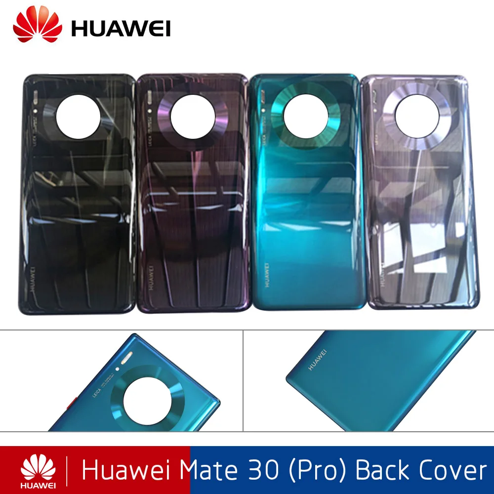Оригинальный чехол для huawei mate 30 с задней стеклянной батареей Сменный Чехол Pro