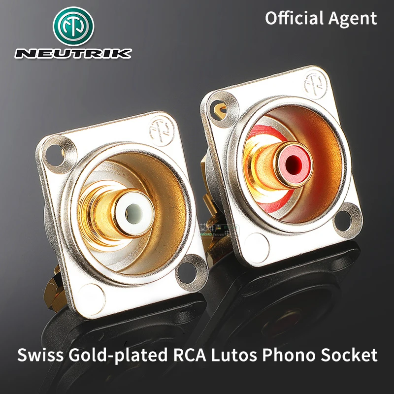 

NEUTRIK Gold plated RCA Socket Metal Panel Mount Terminal Chassis NF2D-2 NF2D-9 Audio Jack Connector Swiss Original Parts