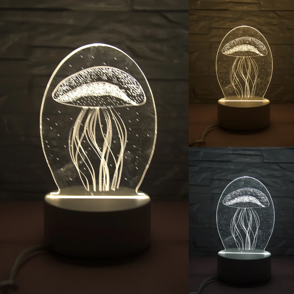 J New 3 Colors I Love You LED Light 3D Night Light LED Table Lamps Table Lamp Eye Protection Acrylic Board Color Lamp For Bedroom - Испускаемый цвет: J