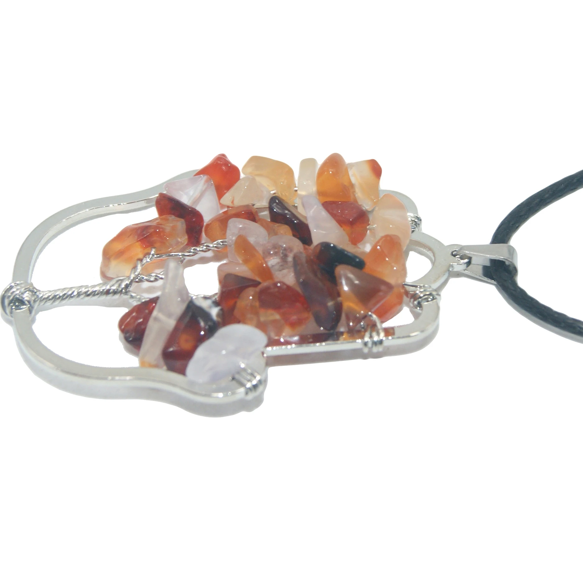 7 Чакра Древо Жизни Кулон серебряный кристалл натуральный камень аметисты