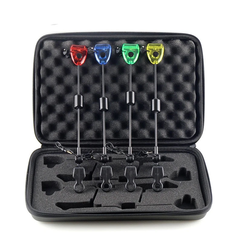 

Daiwa Fishing Swingers Set Fishing Bite Indicator LED Illuminated Fishing Tackle in Zipped Case Outdoor Swing Signal Receiver