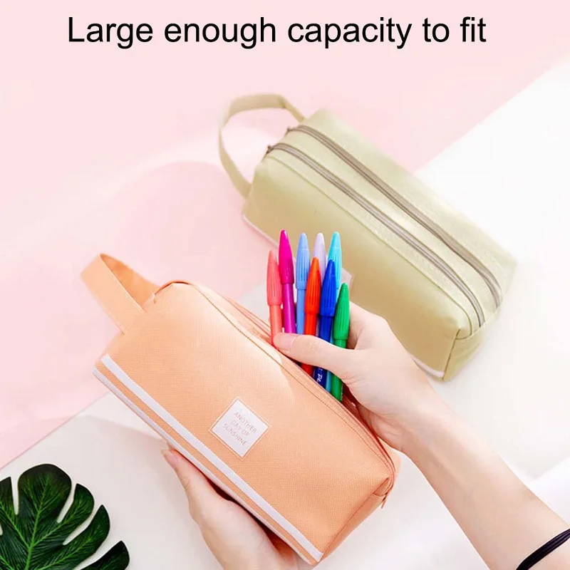 Чехол для карандашей вместительный двухслойный пенал органайзер канцелярских