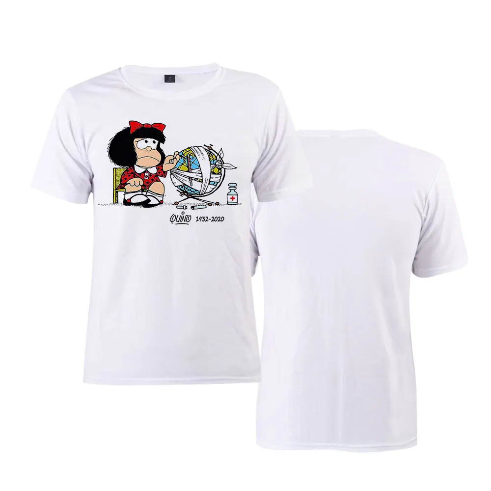 

Mafalda T Shirt Cartoon PAZ Mafalda Or Quiero Cafe Printed Men Women Tee Shirt Fashion Harajuku Kids Summer Short Sleeve Tops