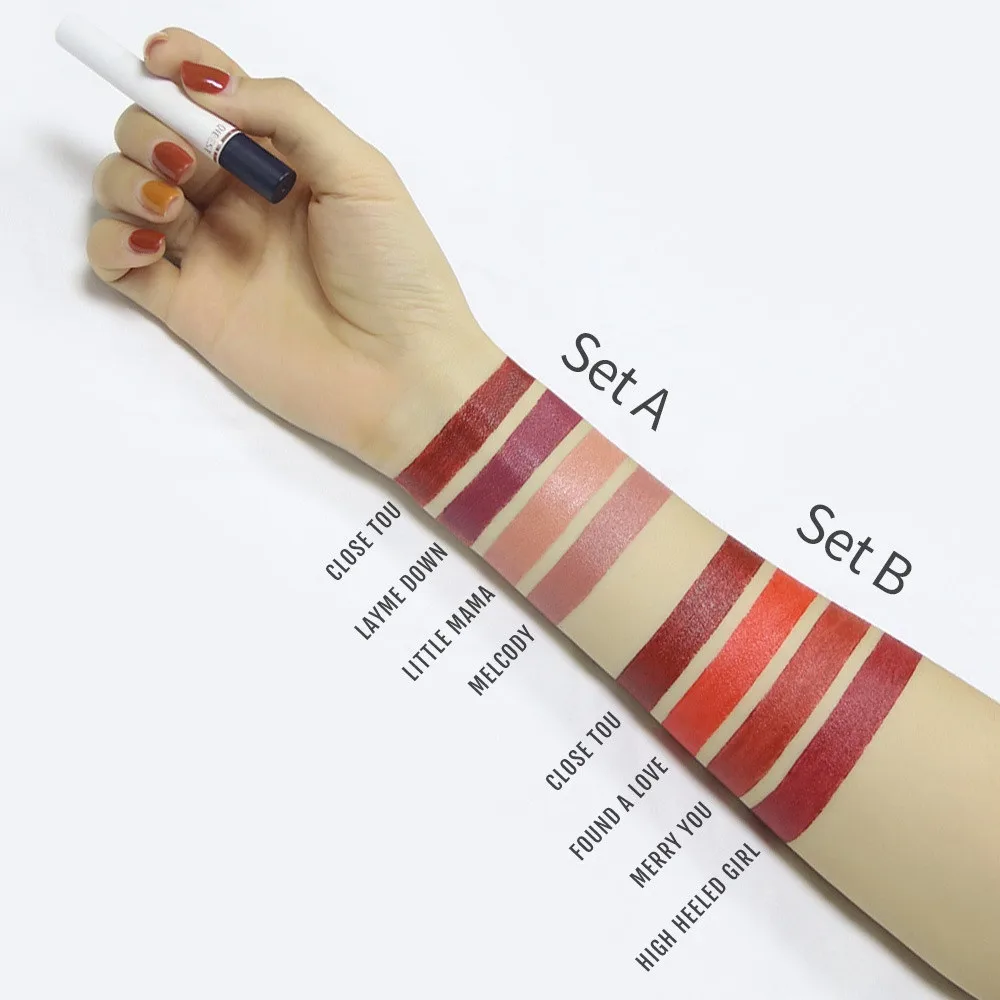 Креативная матовая губная помада для сигарет 4 цвета водостойкая телесного