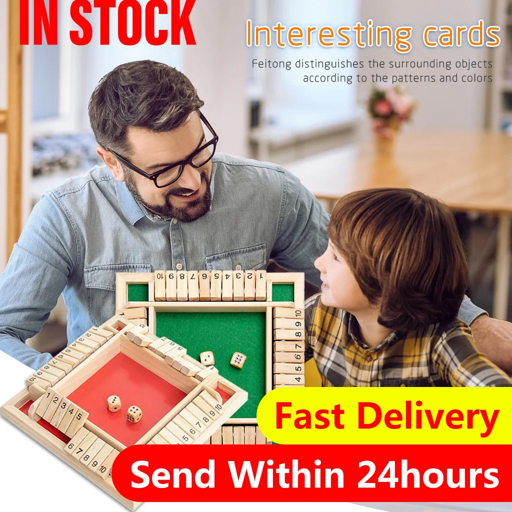 Традиционная четырехсторонняя деревянная настольная игра с 10 цифрами для паба