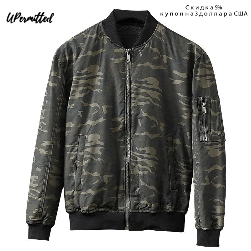 Мужская хлопковая куртка в стиле милитари повседневная камуфляжная куртка-пилот