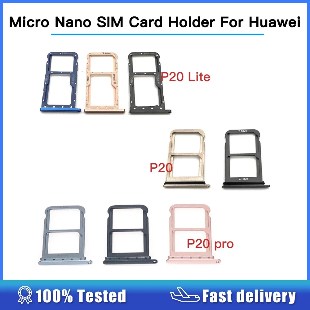

Держатель Micro Nano SIM-карты, гнездо адаптера для Huawei P 20 Lite P20 Pro, запасные части для адаптера