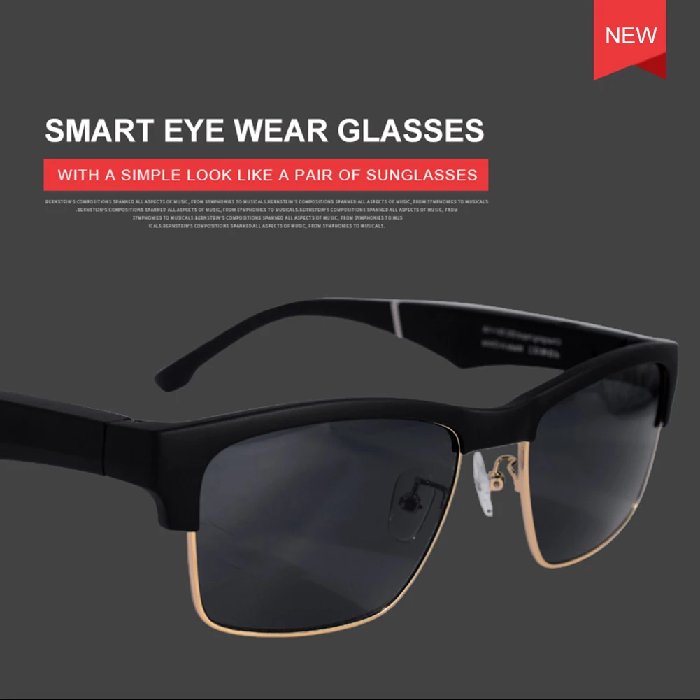 

K2 Smart Wireless Bluetooth Headset Glasses 90mAh USB Car Sports Headset Anti-Blu-ray Earphones 5.0 Bluetooth Glasses