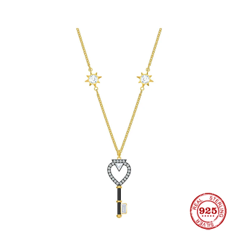 

Женское ожерелье из серебра 2020 пробы с подвеской в виде ключа