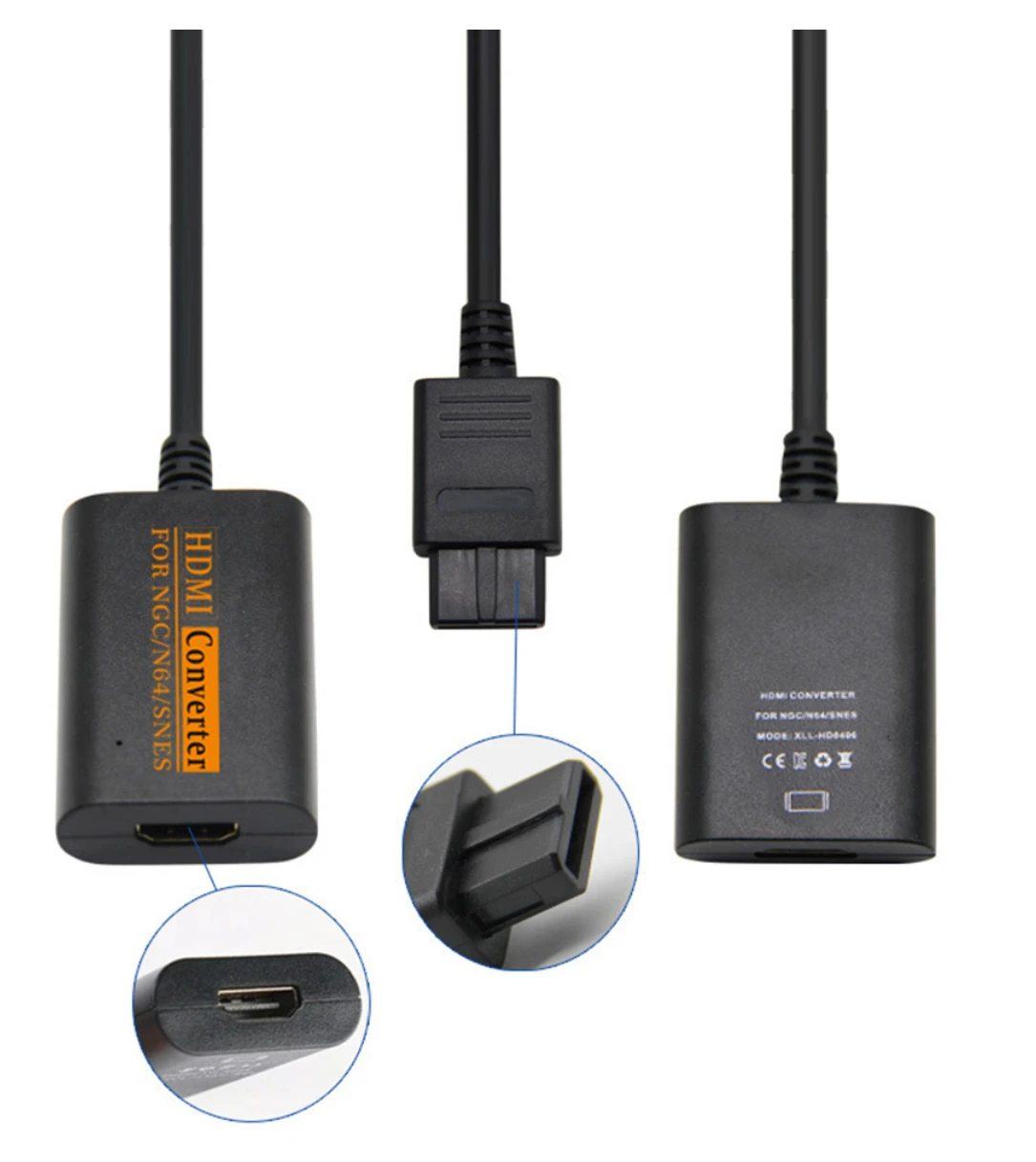 Преобразователь HDMI для 64 NGC/SNES/N64 полностью цифровой кабель Plug And Play|Кабели HDMI| |