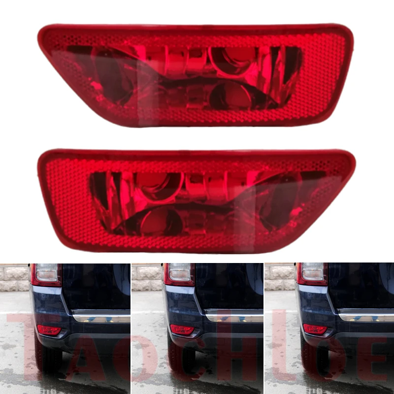 Rear Bumper Fog Lamp Cover For Jeep Compass Grand Cherokee 11-16 For Dodge Journey 11-16 Fog Light Reflector Housing No Bulb